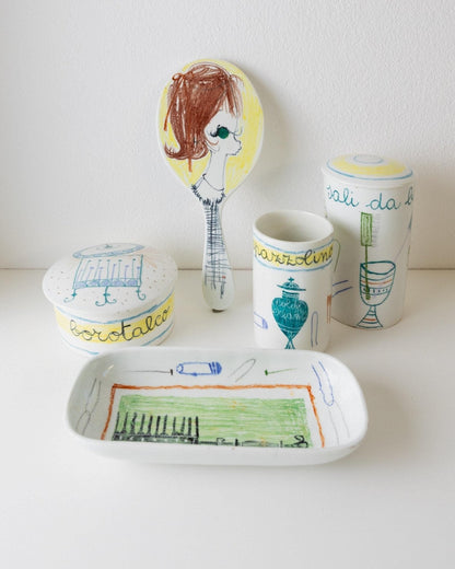 Vintage Keramik Badeset Set von 5 von Montecatini