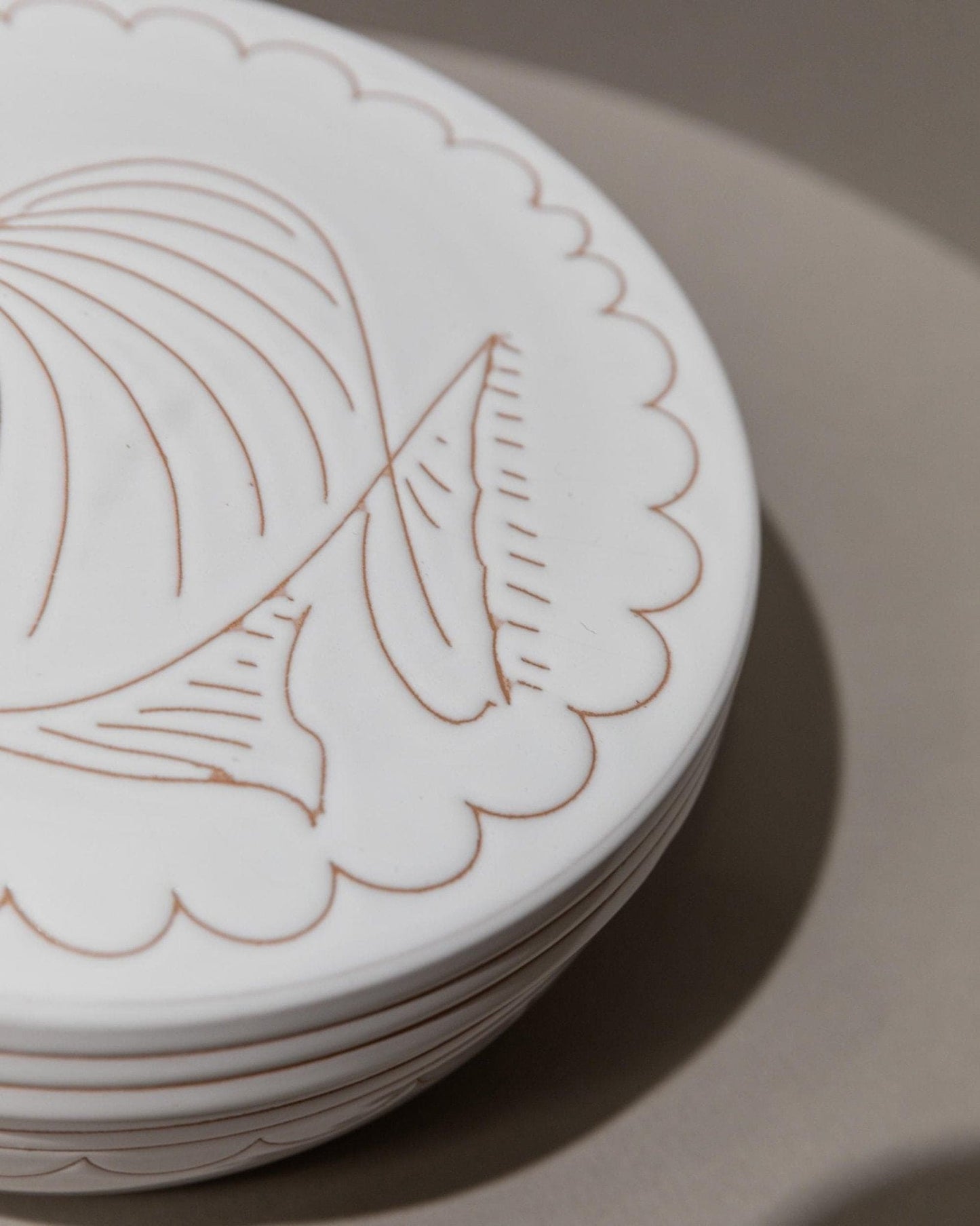 Vintage Keramikschale mit Deckel, handgeschnitzt, nautisches Motiv, Italien 1970er