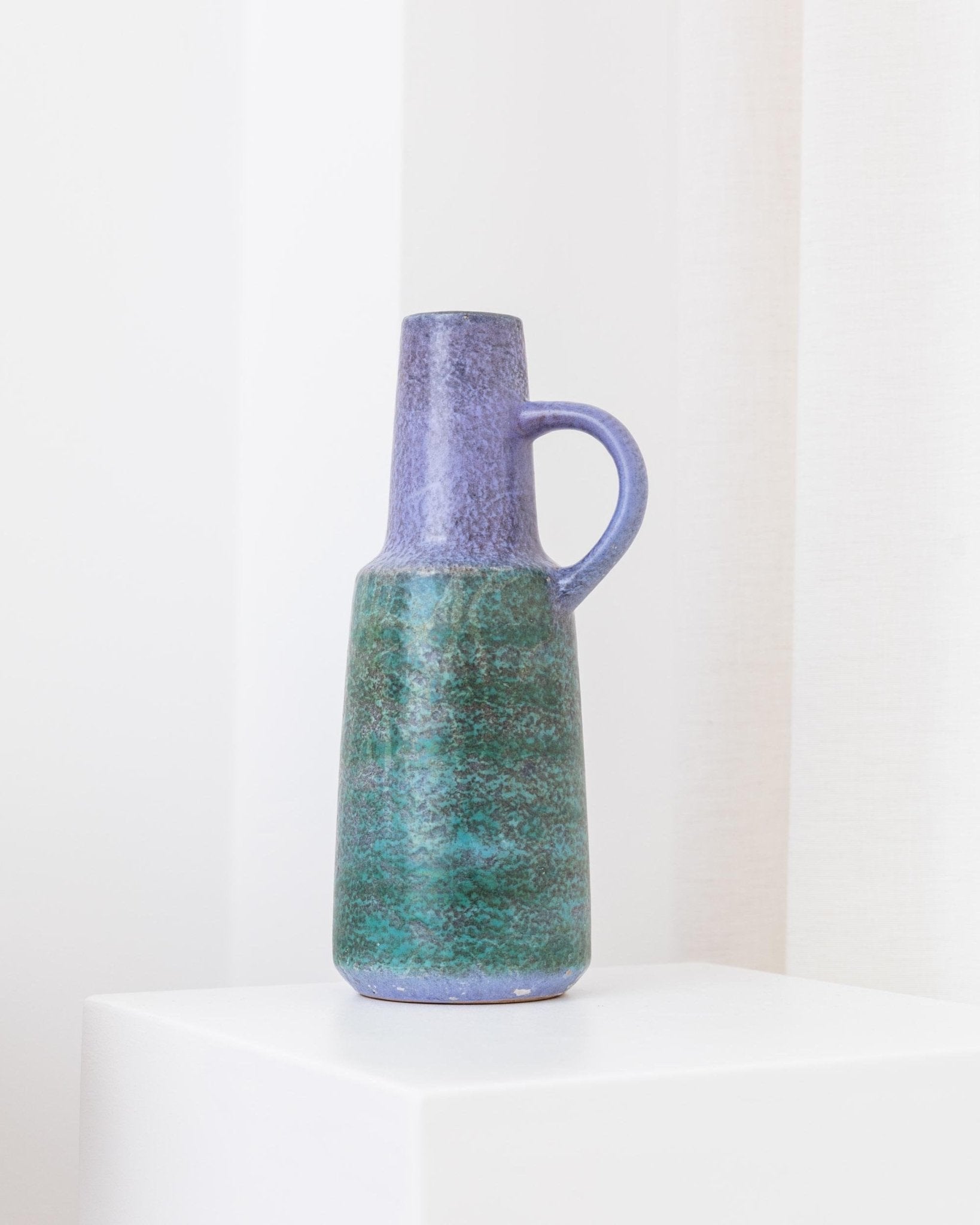Vintage Vase von VEB Haldensleben, mint und violett