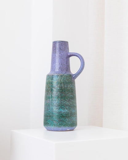 Vintage Vase von VEB Haldensleben, mint und violett