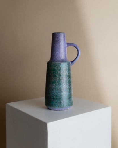 Vintage Vase von VEB Haldensleben, mint und violett