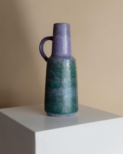 Vintage Vase von VEB Haldensleben, mint und violett