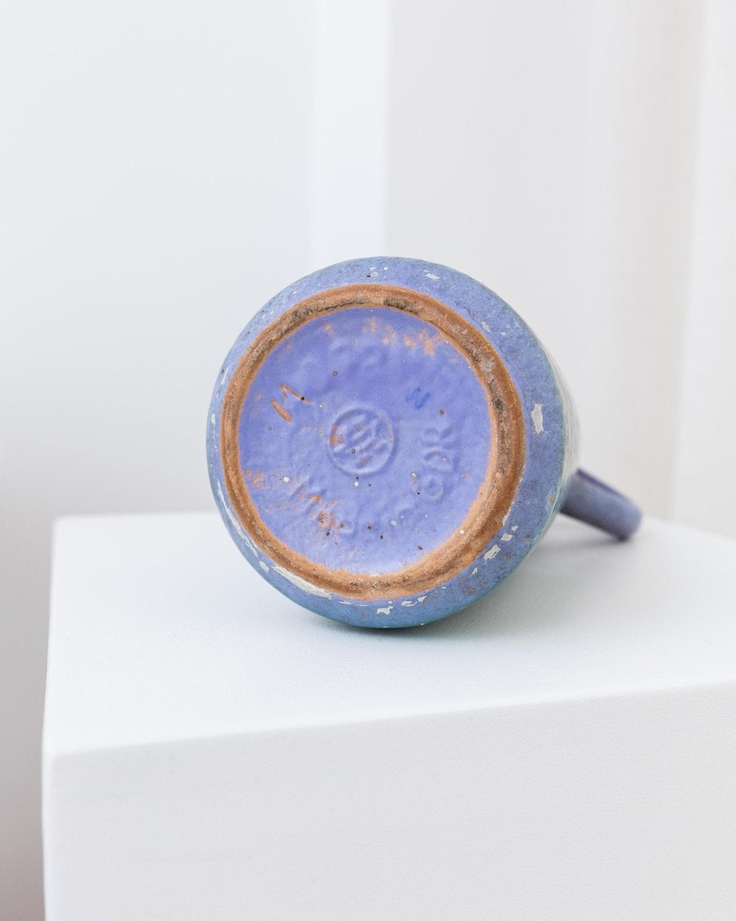 Vintage Vase von VEB Haldensleben, mint und violett