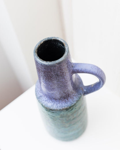 Vintage Vase von VEB Haldensleben, mint und violett