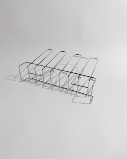 Vintage Zeitschriftenständer Chrom von 1970er Space Age