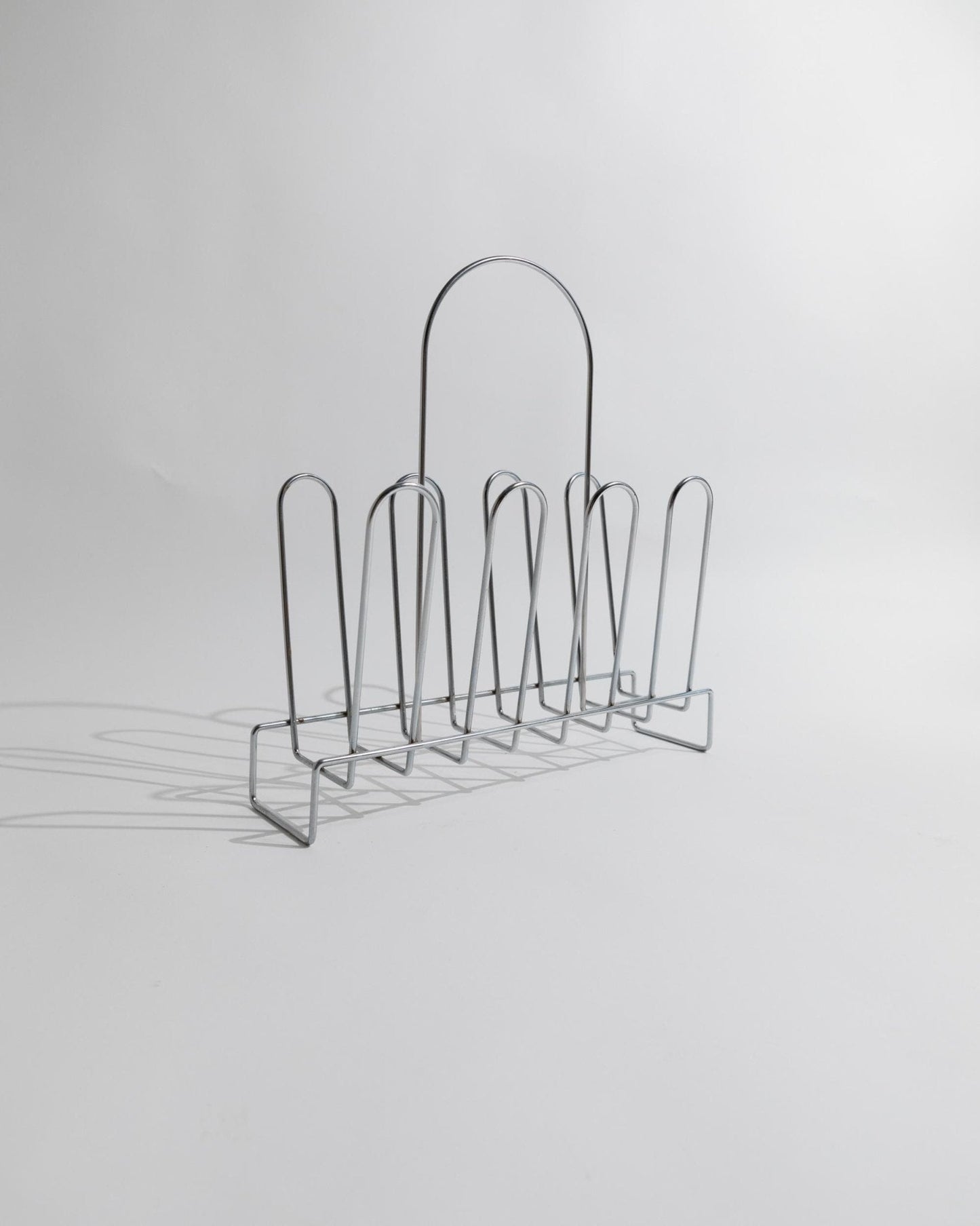 Vintage Zeitschriftenständer Chrom von 1970er Space Age