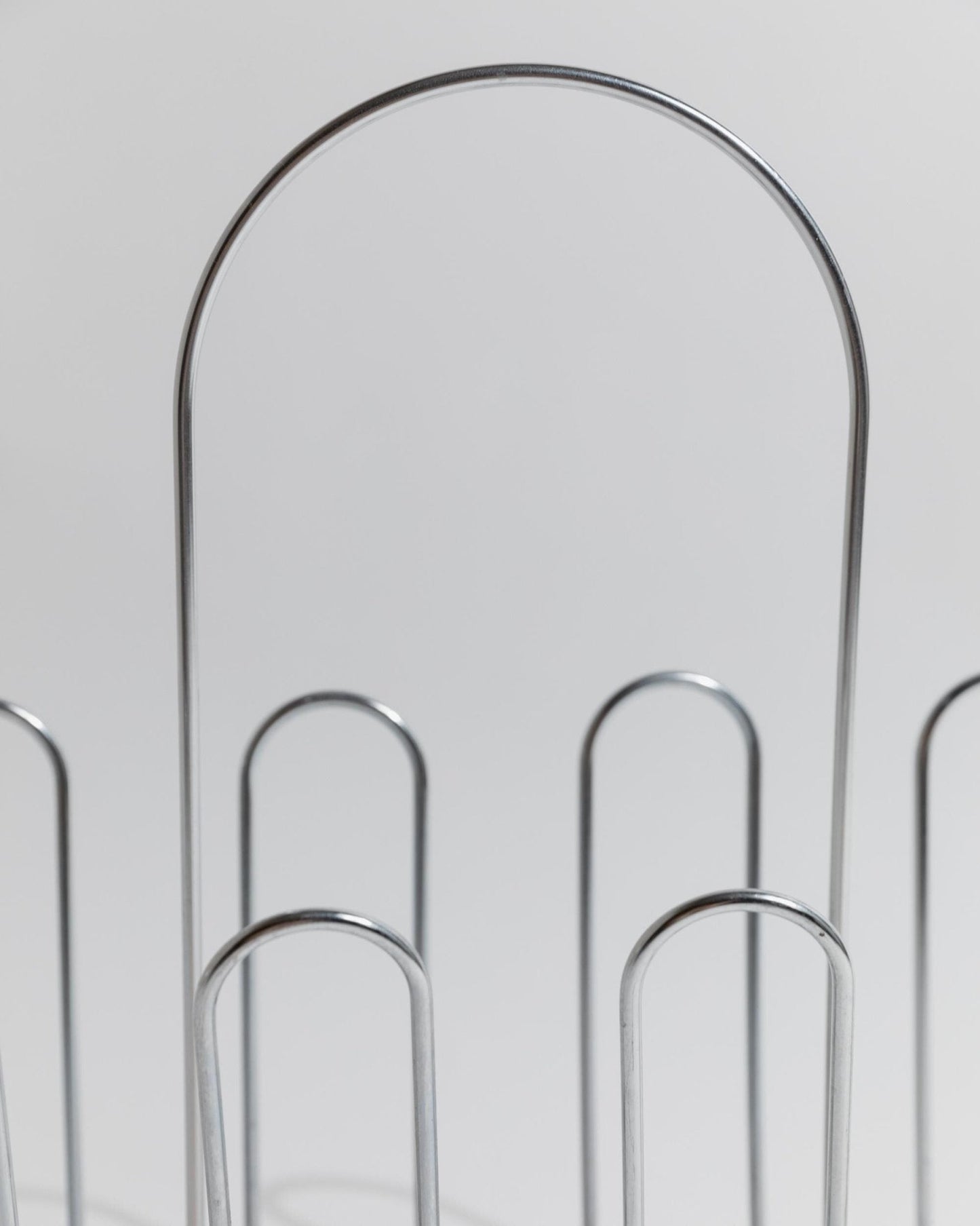 Vintage Zeitschriftenständer Chrom von 1970er Space Age