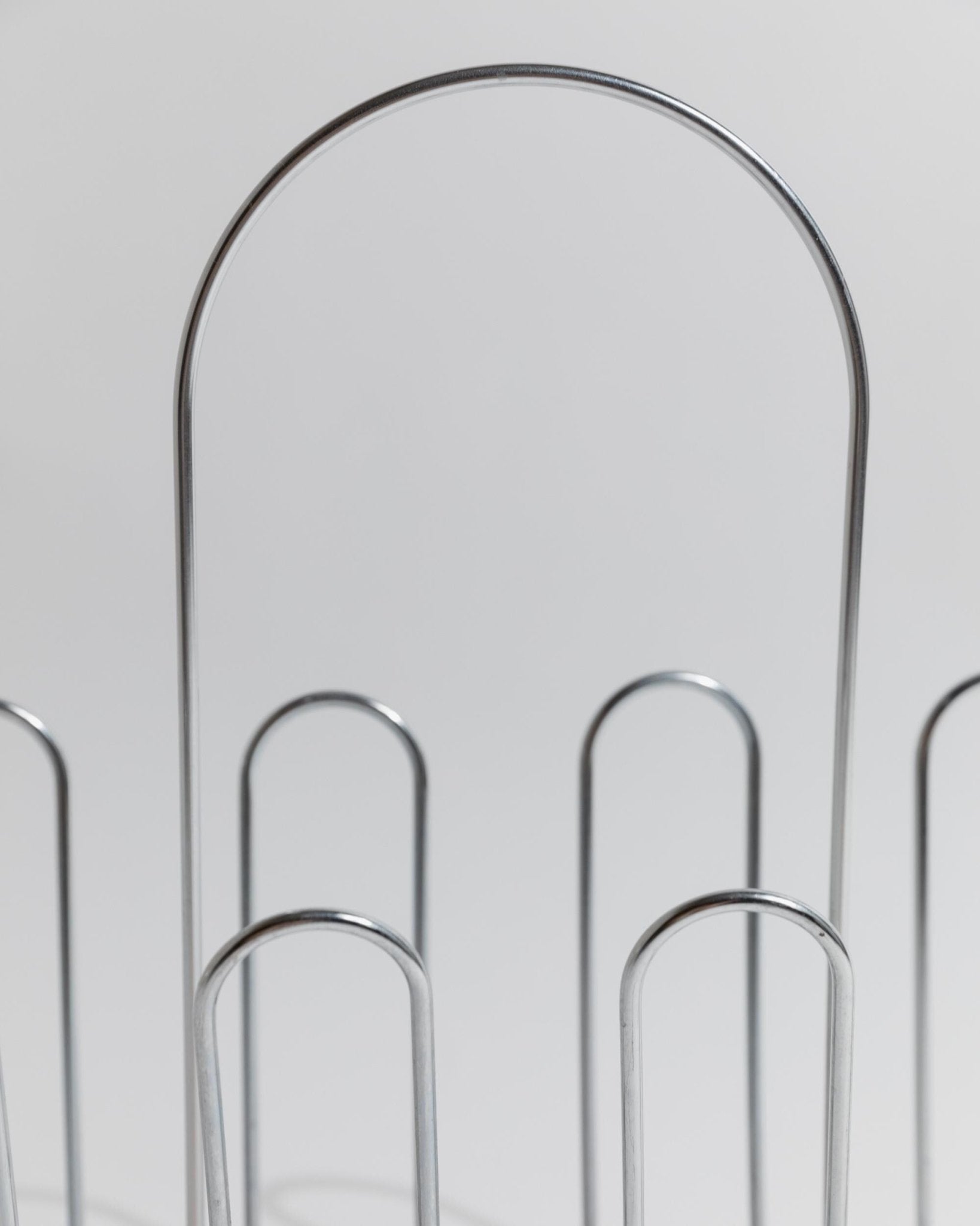 Vintage Zeitschriftenständer Chrom von 1970er Space Age