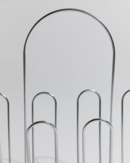 Vintage Zeitschriftenständer Chrom von 1970er Space Age