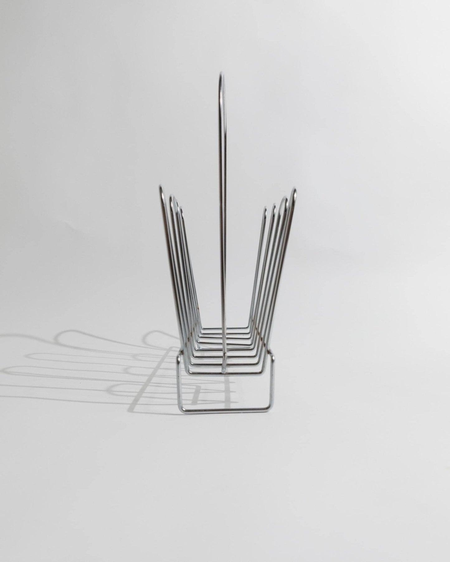 Vintage Zeitschriftenständer Chrom von 1970er Space Age