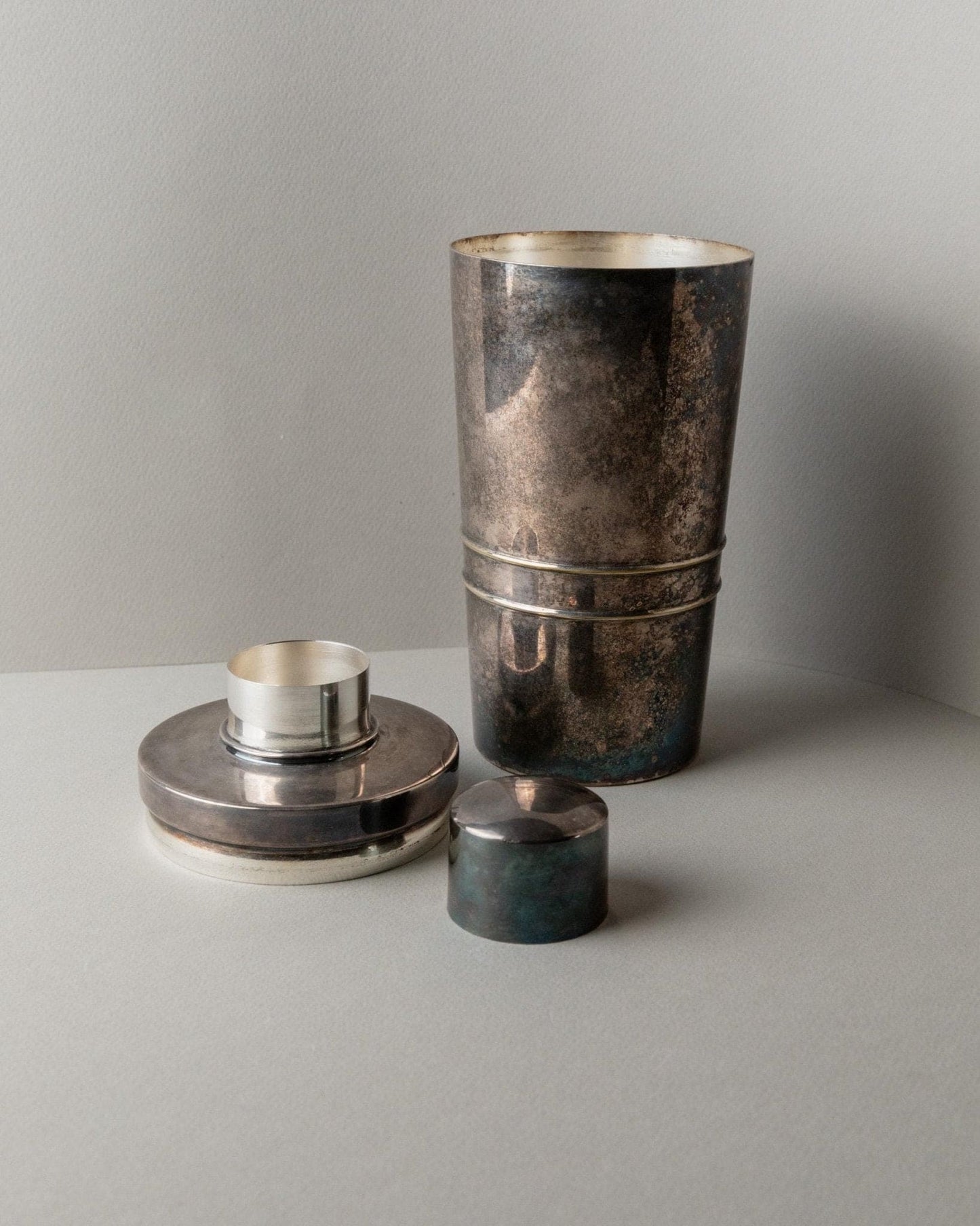 Vintage Cocktail Shaker versilbert von Macabo Milano Mid Century Italien 1950er