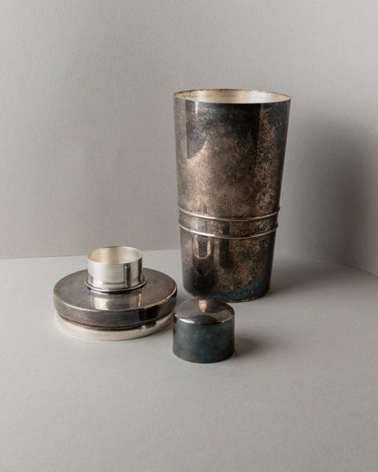 Vintage Cocktail Shaker versilbert von Macabo Milano Mid Century Italien 1950er