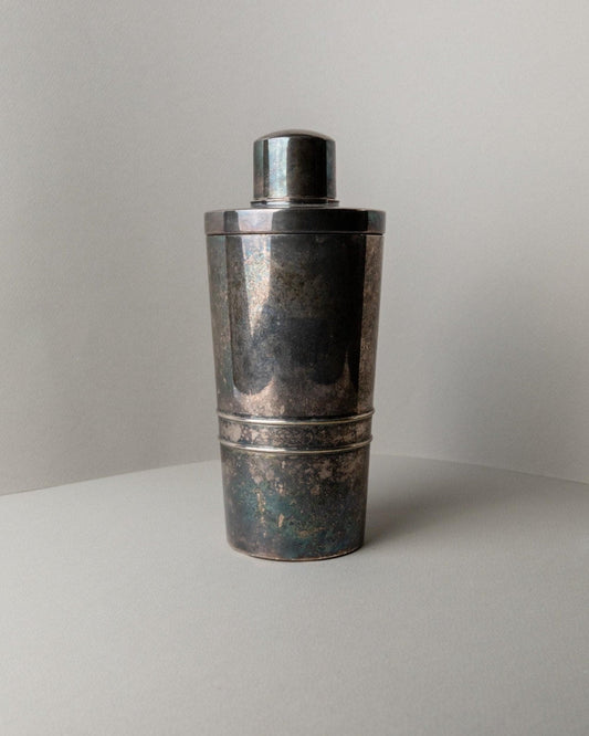Shaker à cocktail vintage plaqué argent par Macabo Milano, Italie du milieu du siècle, années 1950
