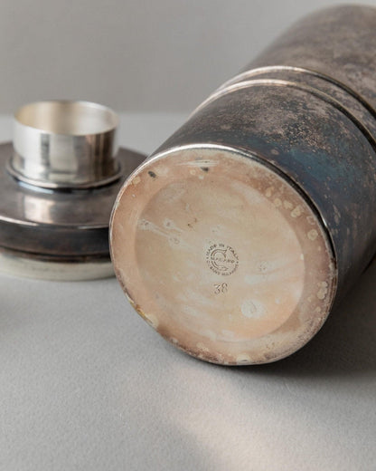 Vintage Cocktail Shaker versilbert von Macabo Milano Mid Century Italien 1950er