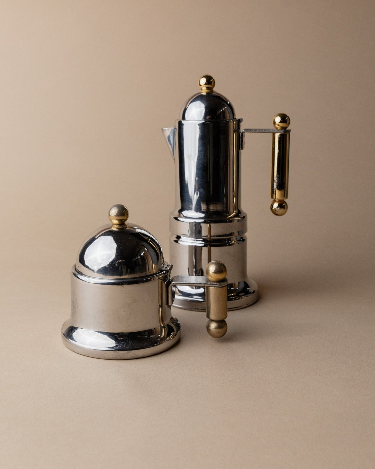 Set von 2 Vintage Kaffeeservice "Depositato" von VEV, goldene Details