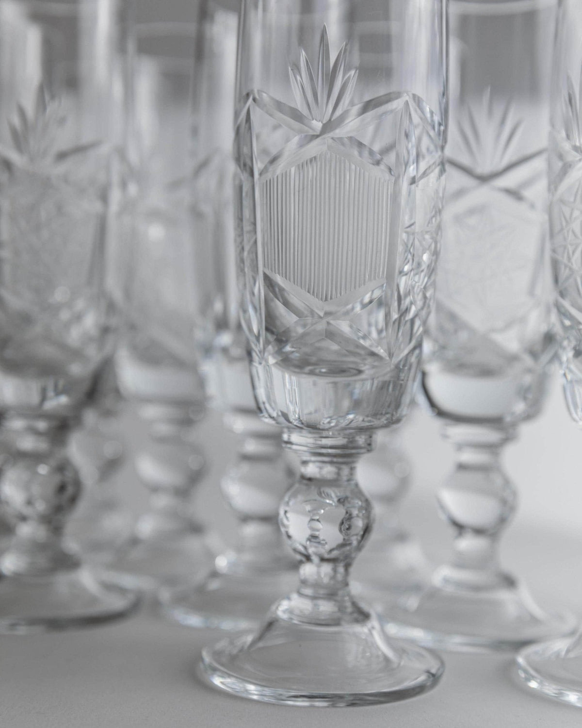 Vintage Champagnerglas Set von 12 von Italien 1970er Geschenkidee Retro Tischdeko