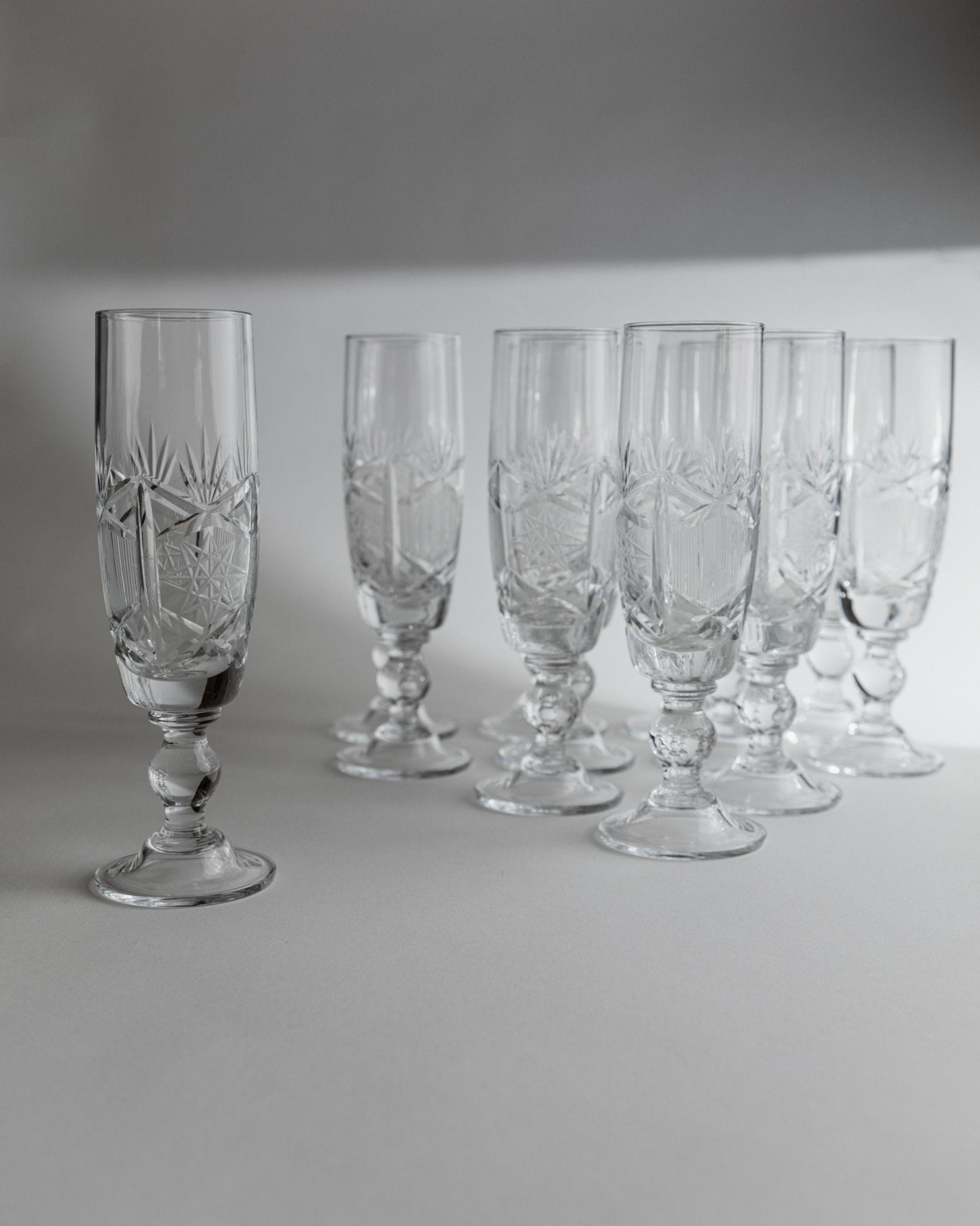 Vintage Champagnerglas Set von 12 von Italien zeitloses Design