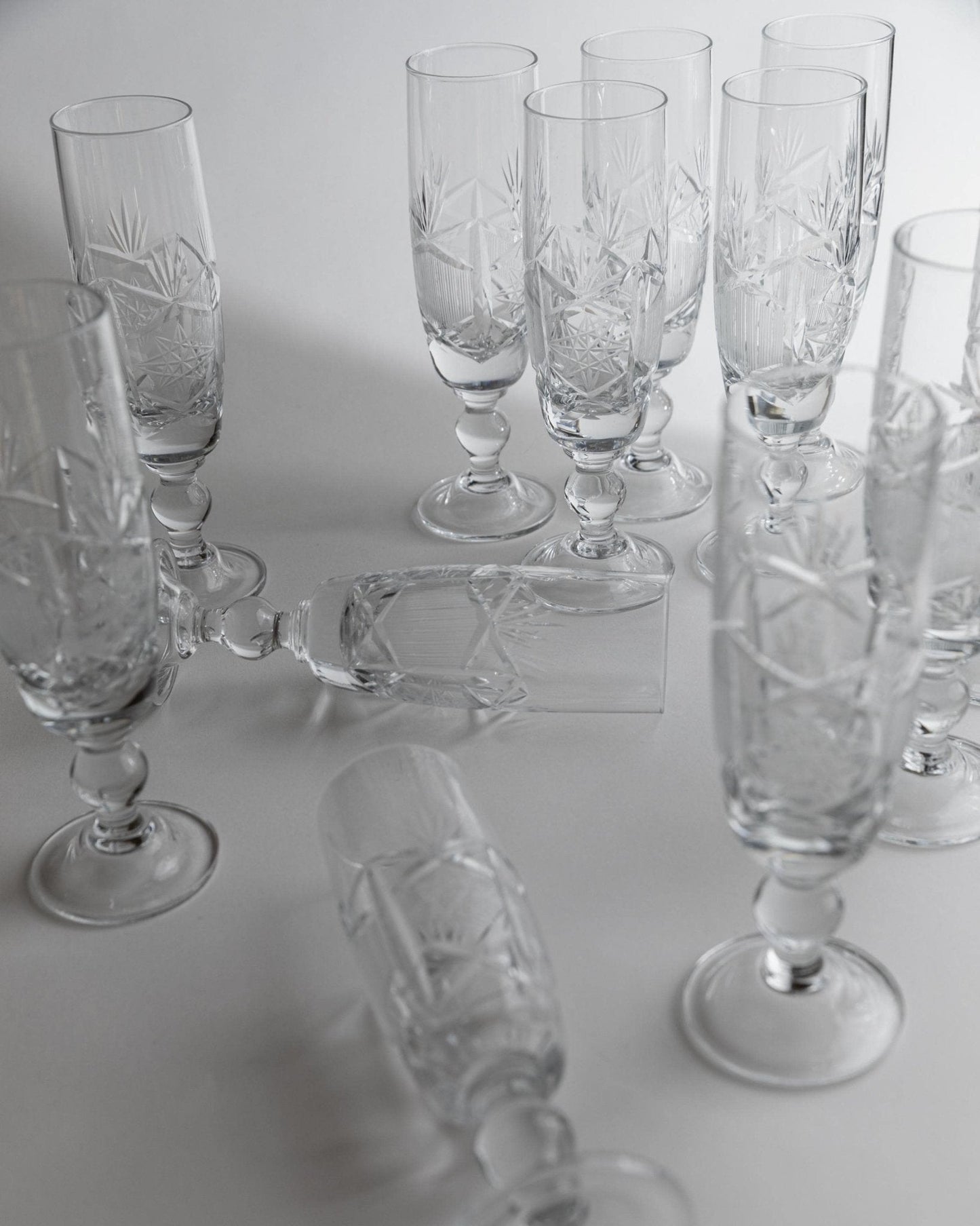Vintage Champagnerglas Set von 12 von Italien zeitloses Design