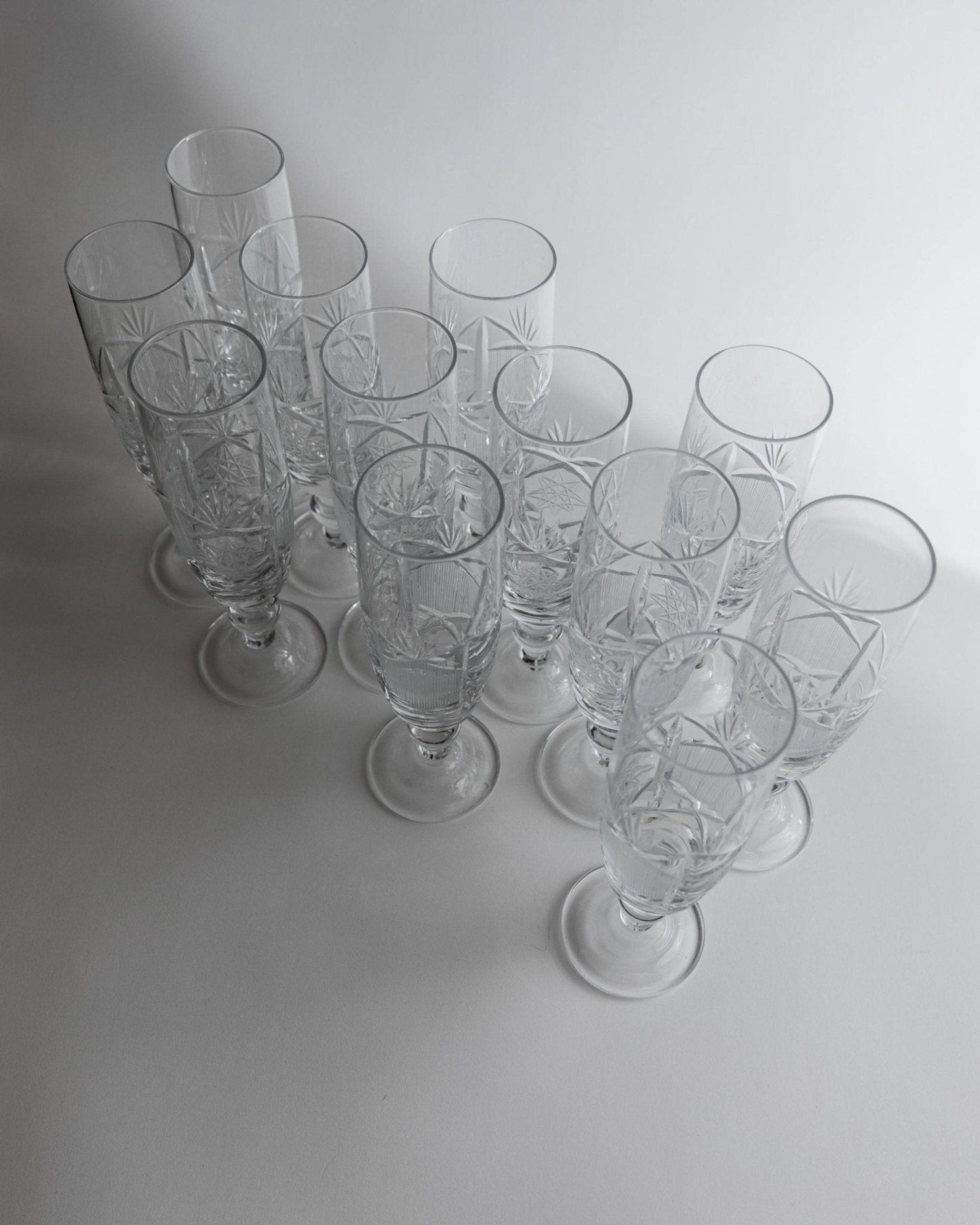 Vintage Champagnerglas Set von 12 von Italien zeitloses Design