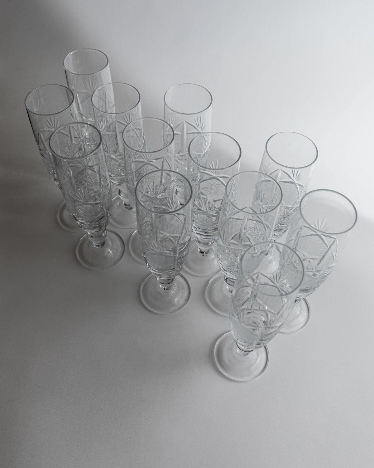 Vintage Champagnerglas Set von 12 von Italien 1970er Geschenkidee Retro Tischdeko