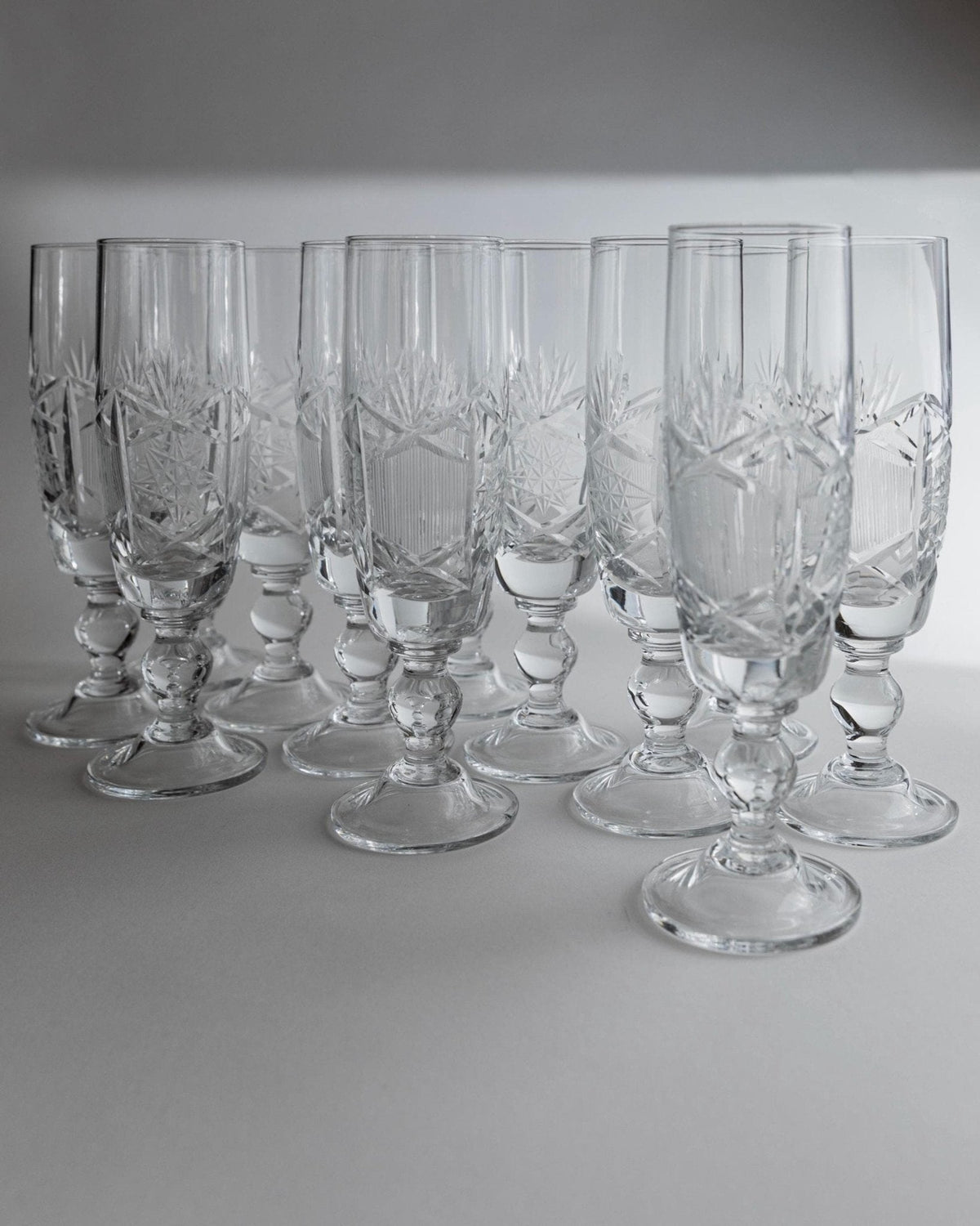 Vintage Champagnerglas Set von 12 von Italien 1970er Geschenkidee Retro Tischdeko