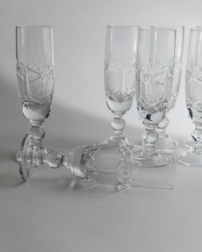 Vintage Champagnerglas Set von 12 von Italien 1970er Geschenkidee Retro Tischdeko