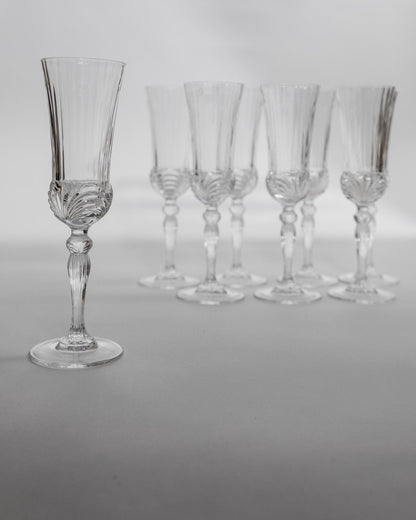 Vintage Champagnerglas Melodia Set von 8