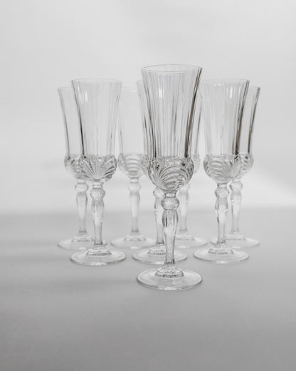Vintage Champagnerglas Melodia Set von 8