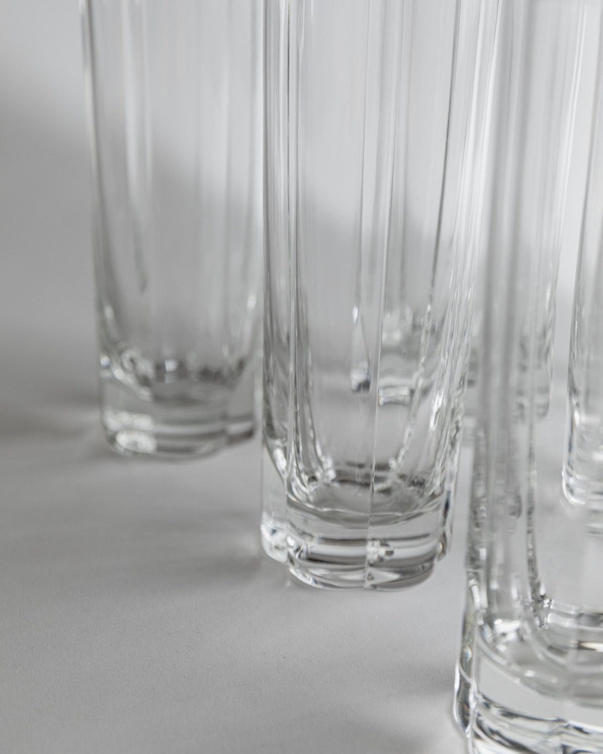 Vintage Trinkglas Set von 6 Flower Shape