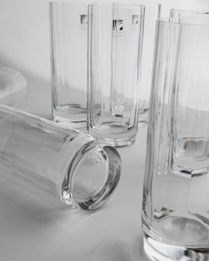 Vintage Trinkglas Set von 8 Flower Shape von Luigi Bormioli für Luigi Bormioli
