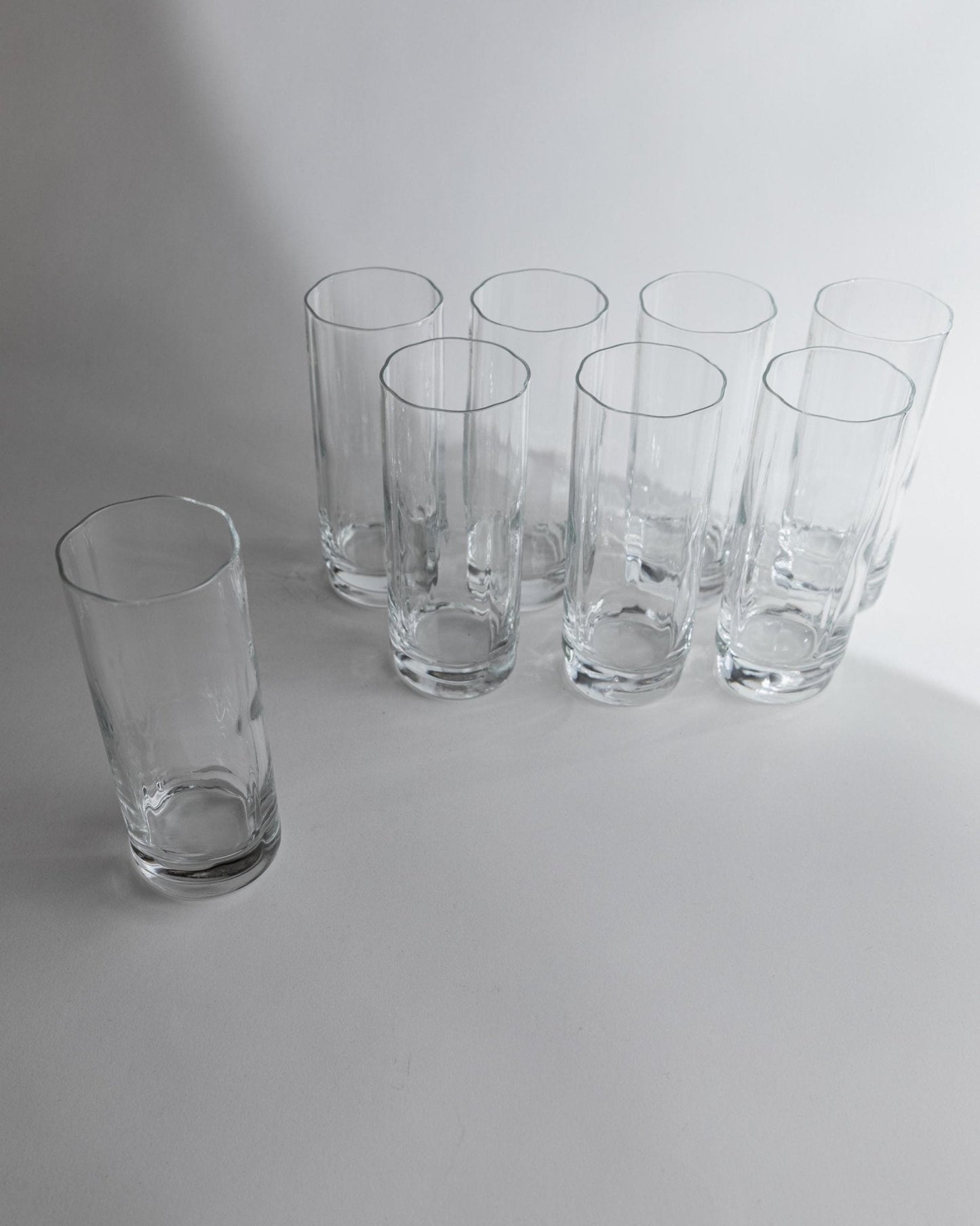 Vintage Trinkglas Set von 8 Flower Shape von Luigi Bormioli für Bormioli