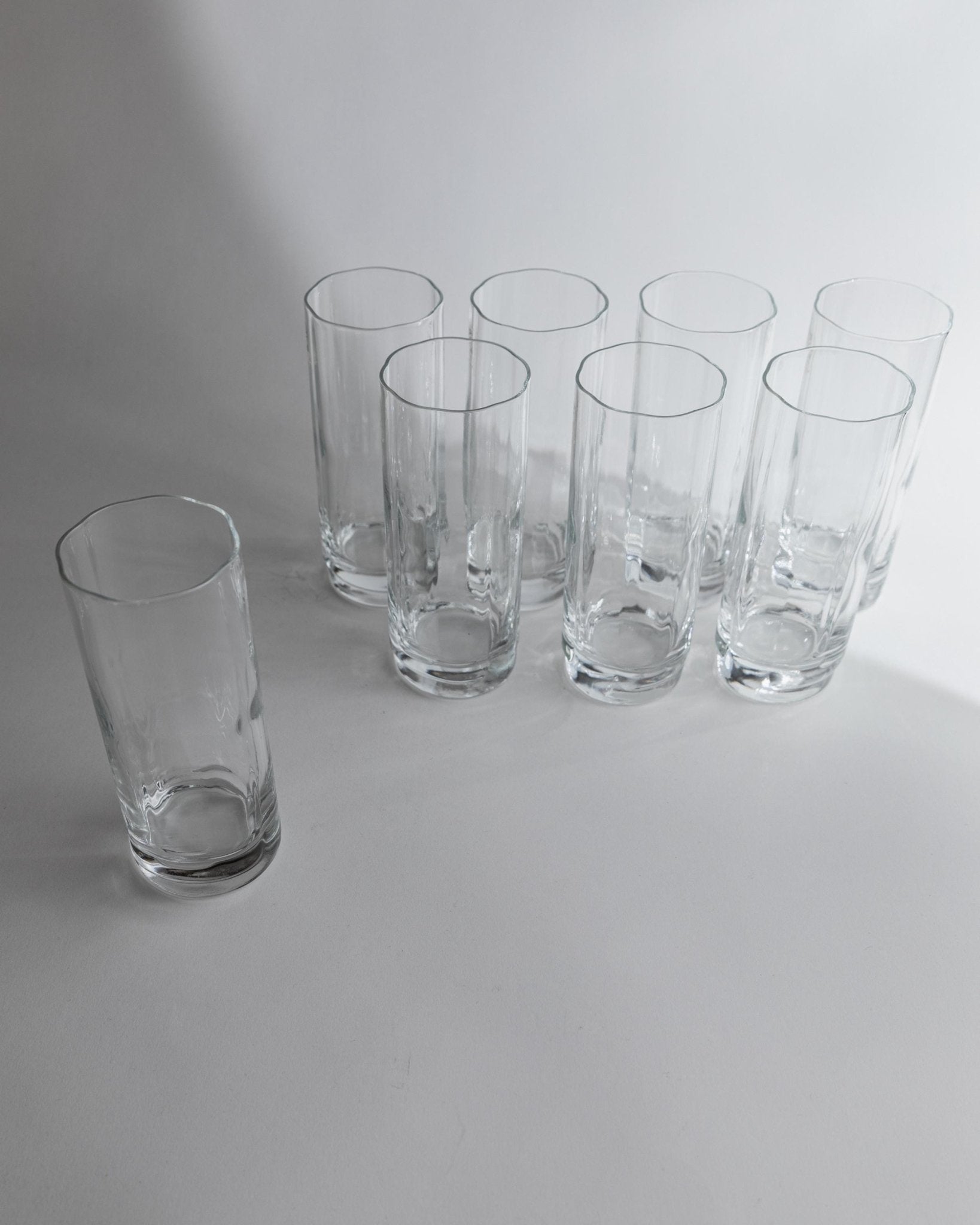 Vintage Trinkglas Set von 8 Flower Shape von Luigi Bormioli für Bormioli