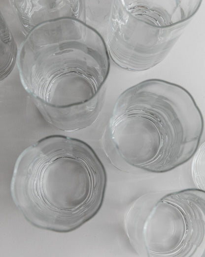 Vintage Trinkglas Set von 8 Flower Shape von Luigi Bormioli für Bormioli