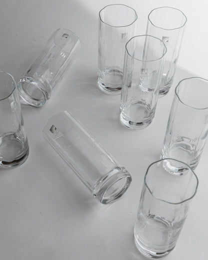 Vintage Trinkglas Set von 8 Flower Shape von Luigi Bormioli für Luigi Bormioli