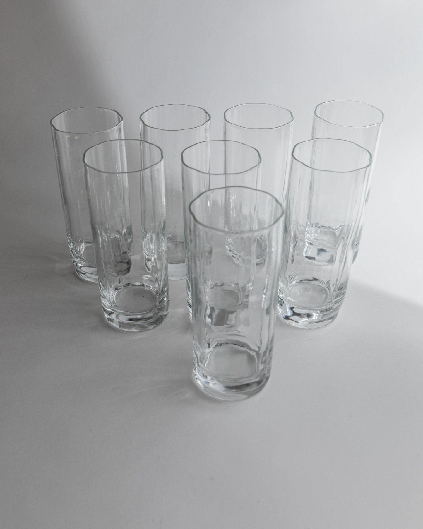Vintage Trinkglas Set von 8 Flower Shape von Luigi Bormioli für Bormioli