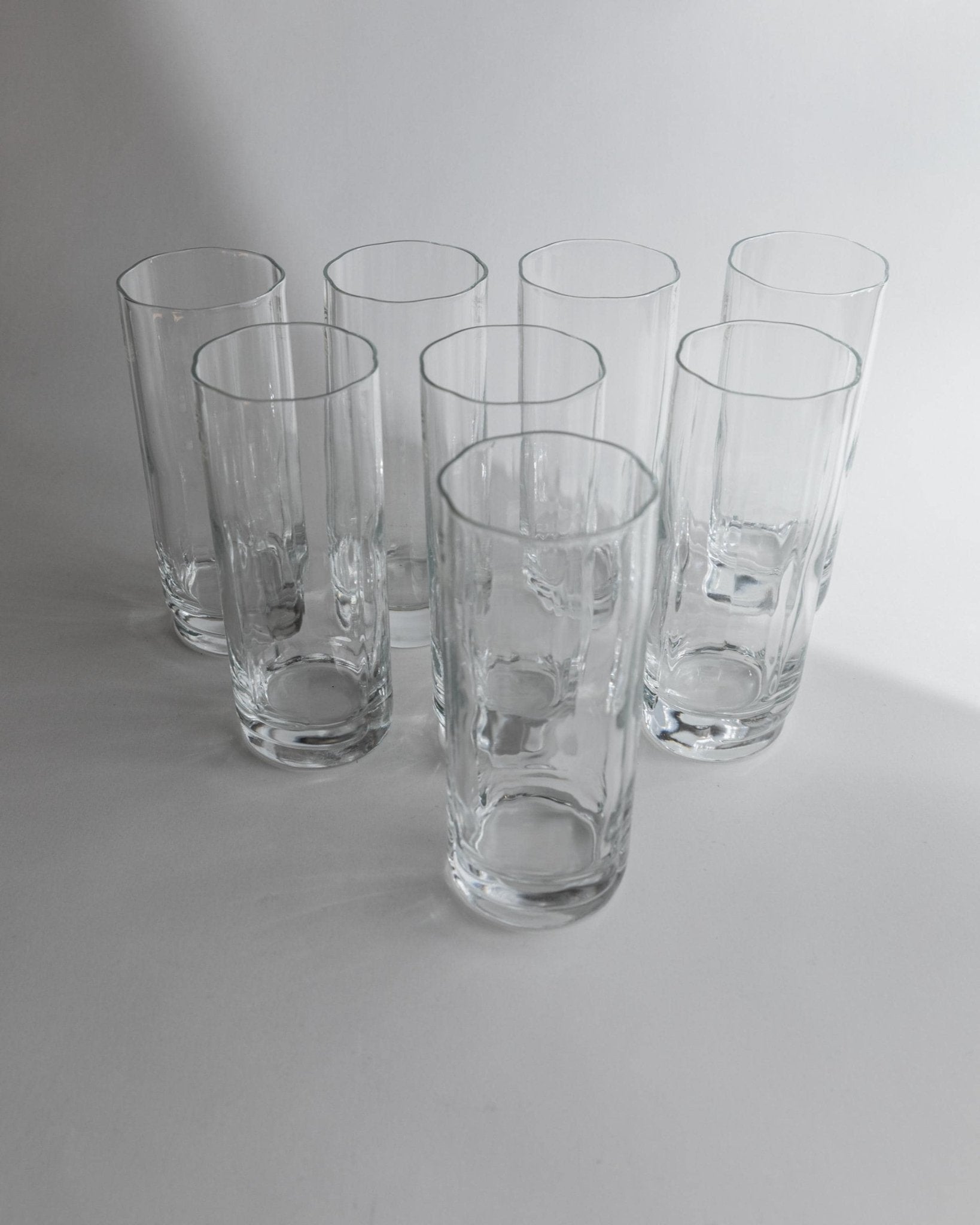 Vintage Trinkglas Set von 8 Flower Shape von Luigi Bormioli für Bormioli