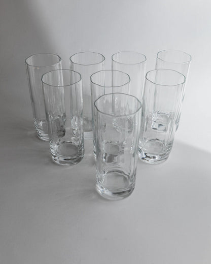 Vintage Trinkglas Set von 8 Flower Shape von Luigi Bormioli für Bormioli