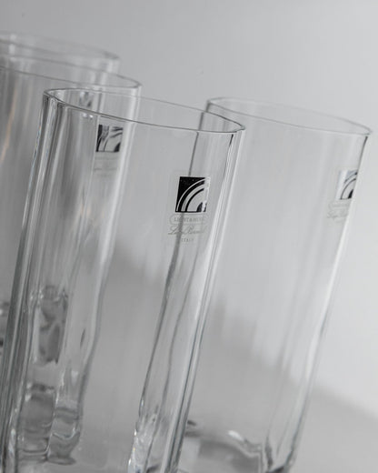 Vintage Trinkglas Set von 8 Flower Shape von Luigi Bormioli für Bormioli