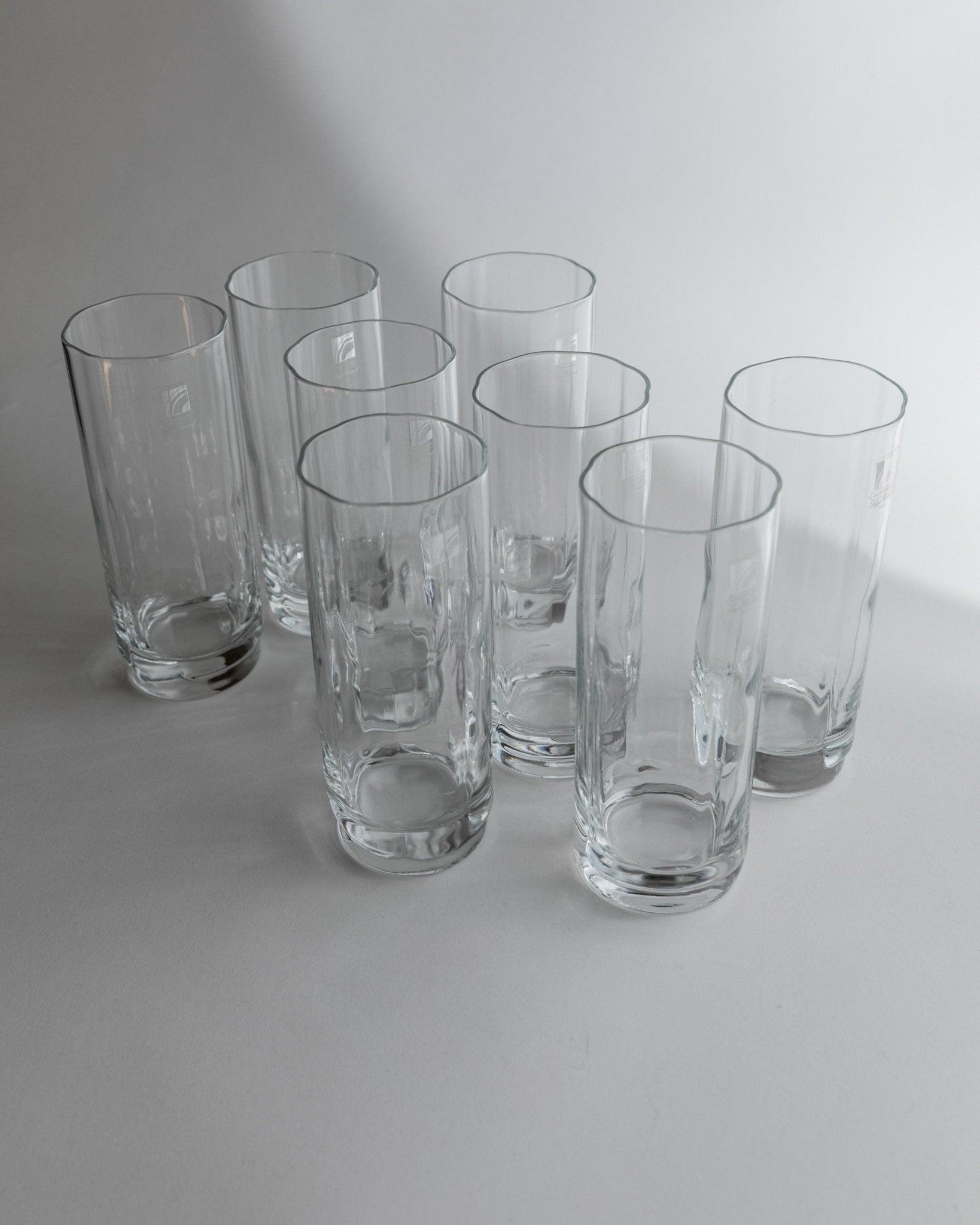 Vintage Trinkglas Set von 8 Flower Shape von Luigi Bormioli für Luigi Bormioli
