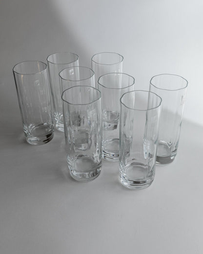 Vintage Trinkglas Set von 8 Flower Shape von Luigi Bormioli für Luigi Bormioli