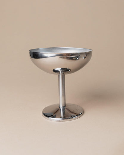 Vintage Trinkset Set von 6 mit Tablett, Edelstahl, Italien 1970er, spülmaschinenfest