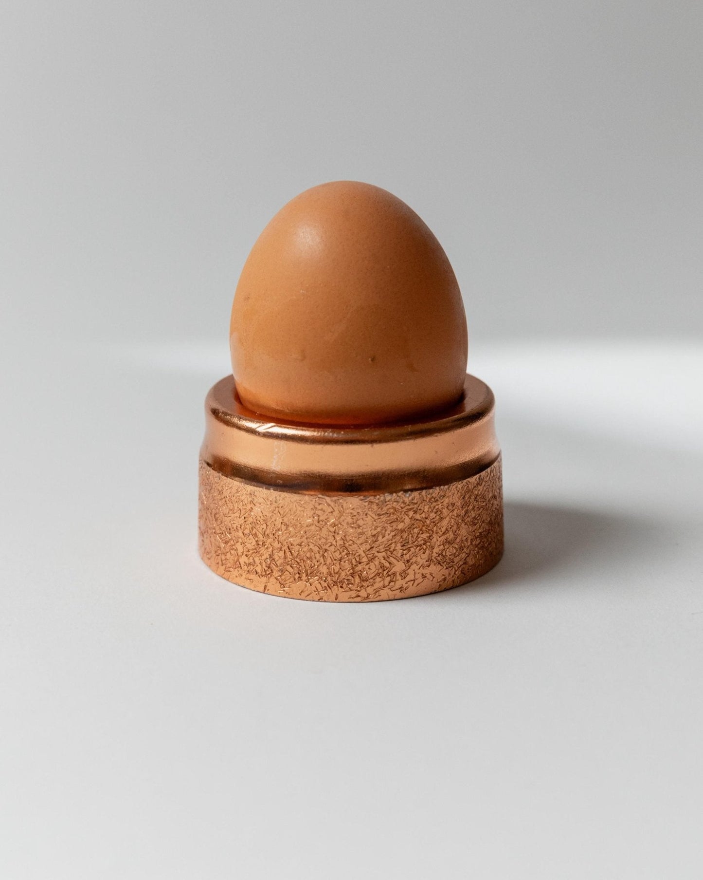 Vintage Eierbecher Set von 6 stapelbar gehämmert Kupferton