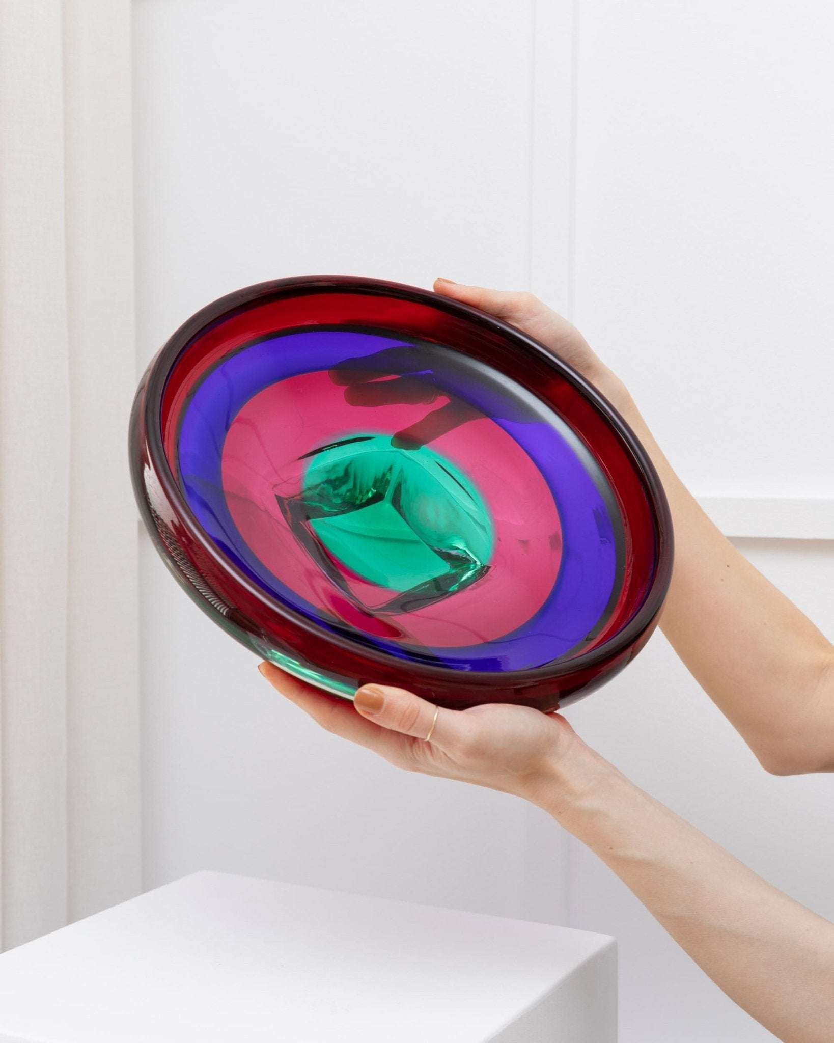 Vintage Schale A FASCE von Fulvio Bianconi für Gino Mazzega