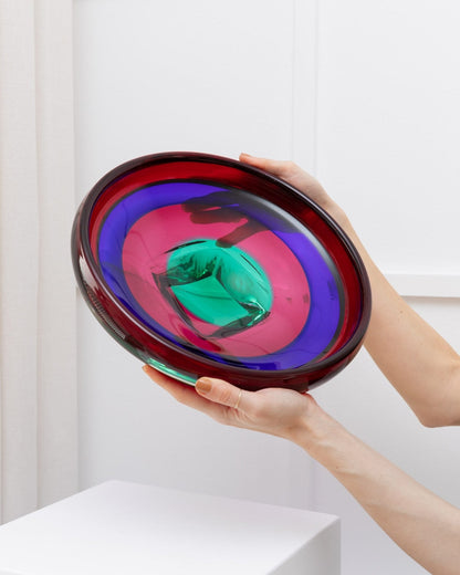 Vintage Schale A FASCE von Fulvio Bianconi für Gino Mazzega