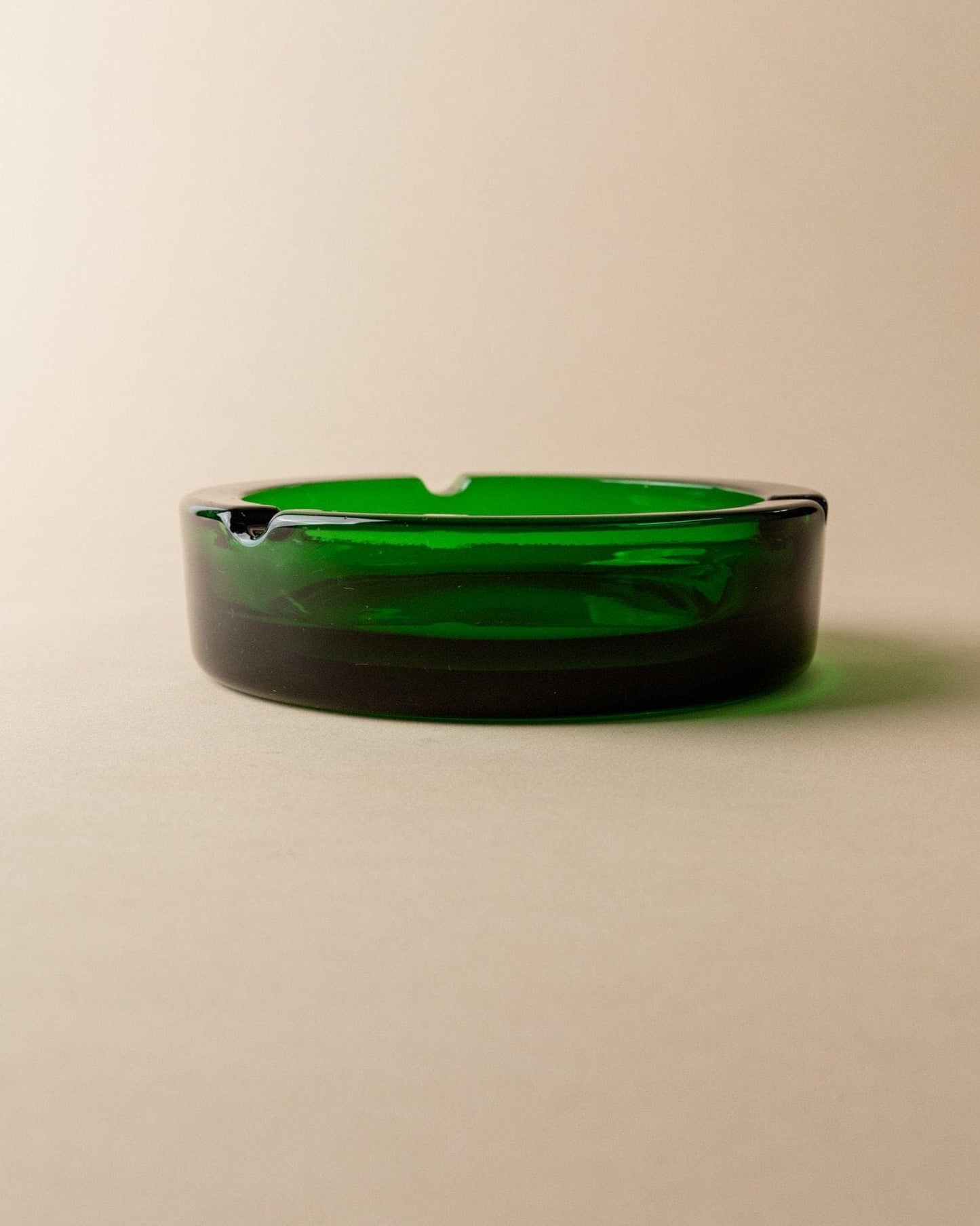 Vintage ashtray glass green Mid Century Design Italy 1970s