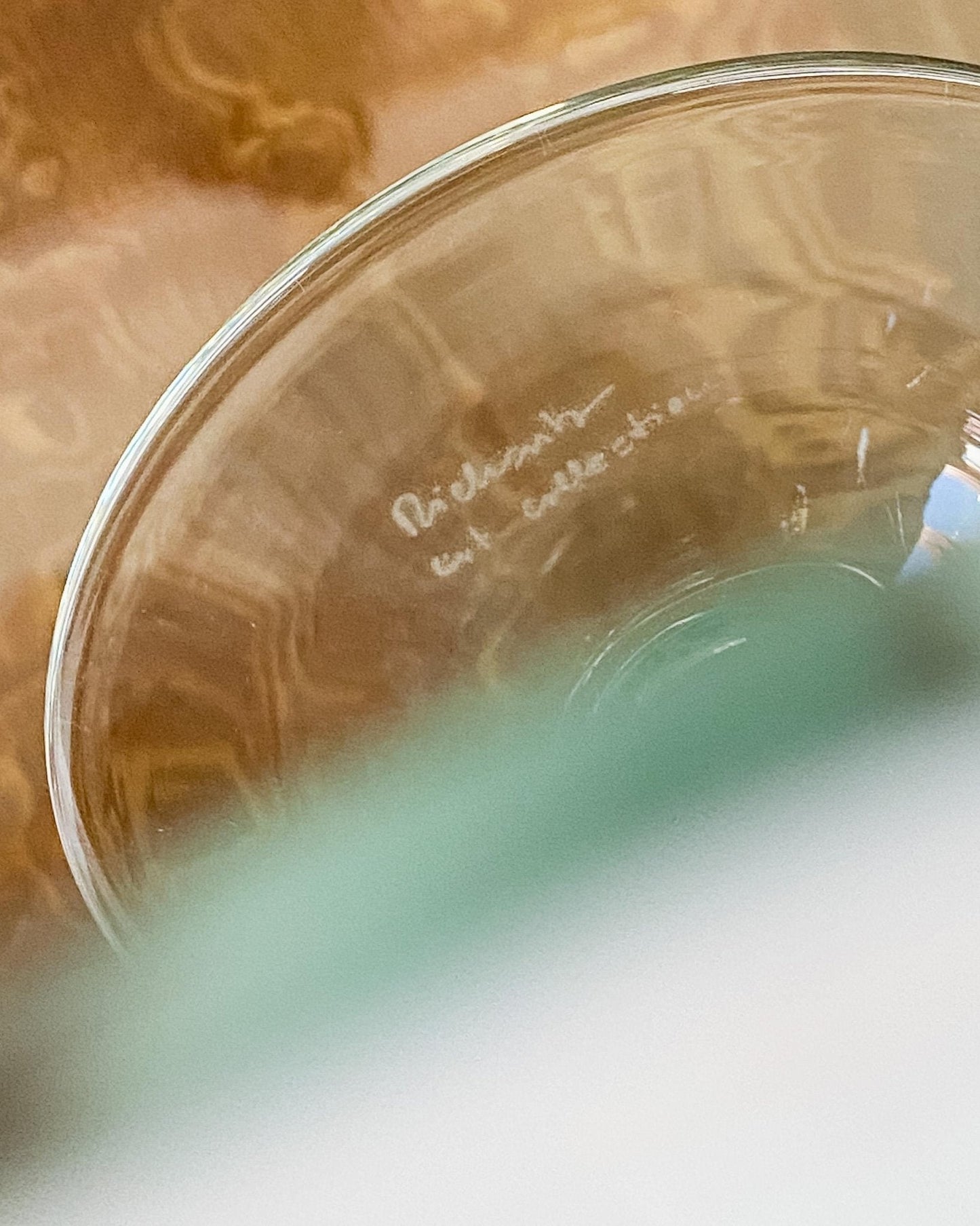 Vintage Glasschale von Hans Jürgen Richartz für Mathildenhütte Solingen, türkis