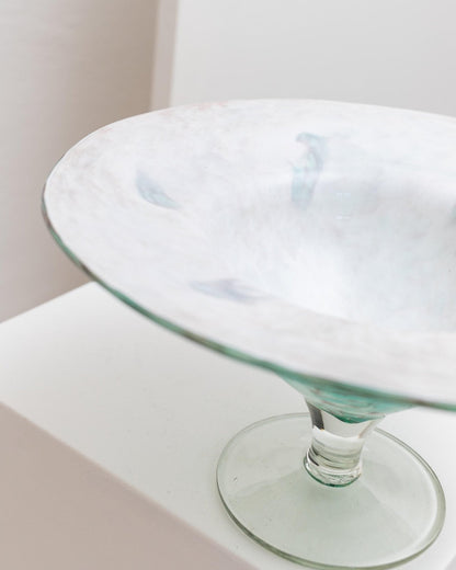 Vintage Glasschale von Hans Jürgen Richartz für Mathildenhütte Solingen, türkis