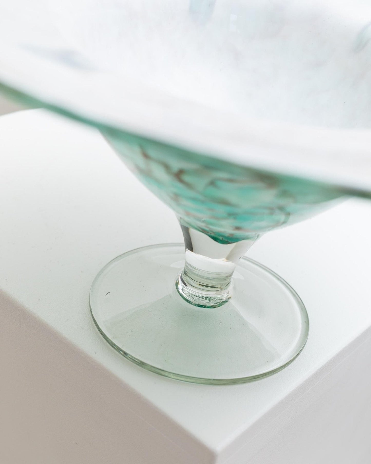 Vintage Glasschale von Hans Jürgen Richartz für Mathildenhütte Solingen, türkis