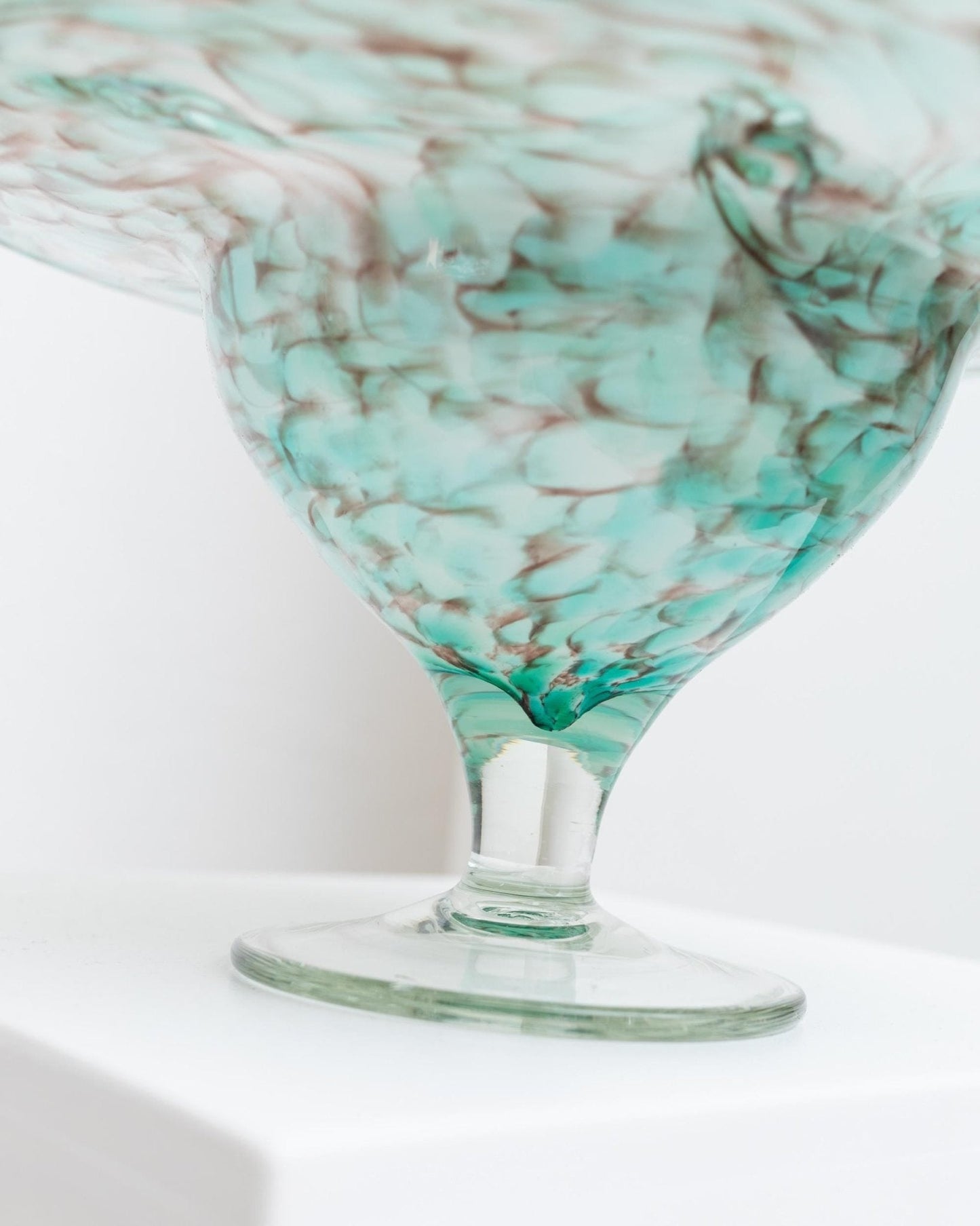 Vintage Glasschale von Hans Jürgen Richartz für Mathildenhütte Solingen, türkis