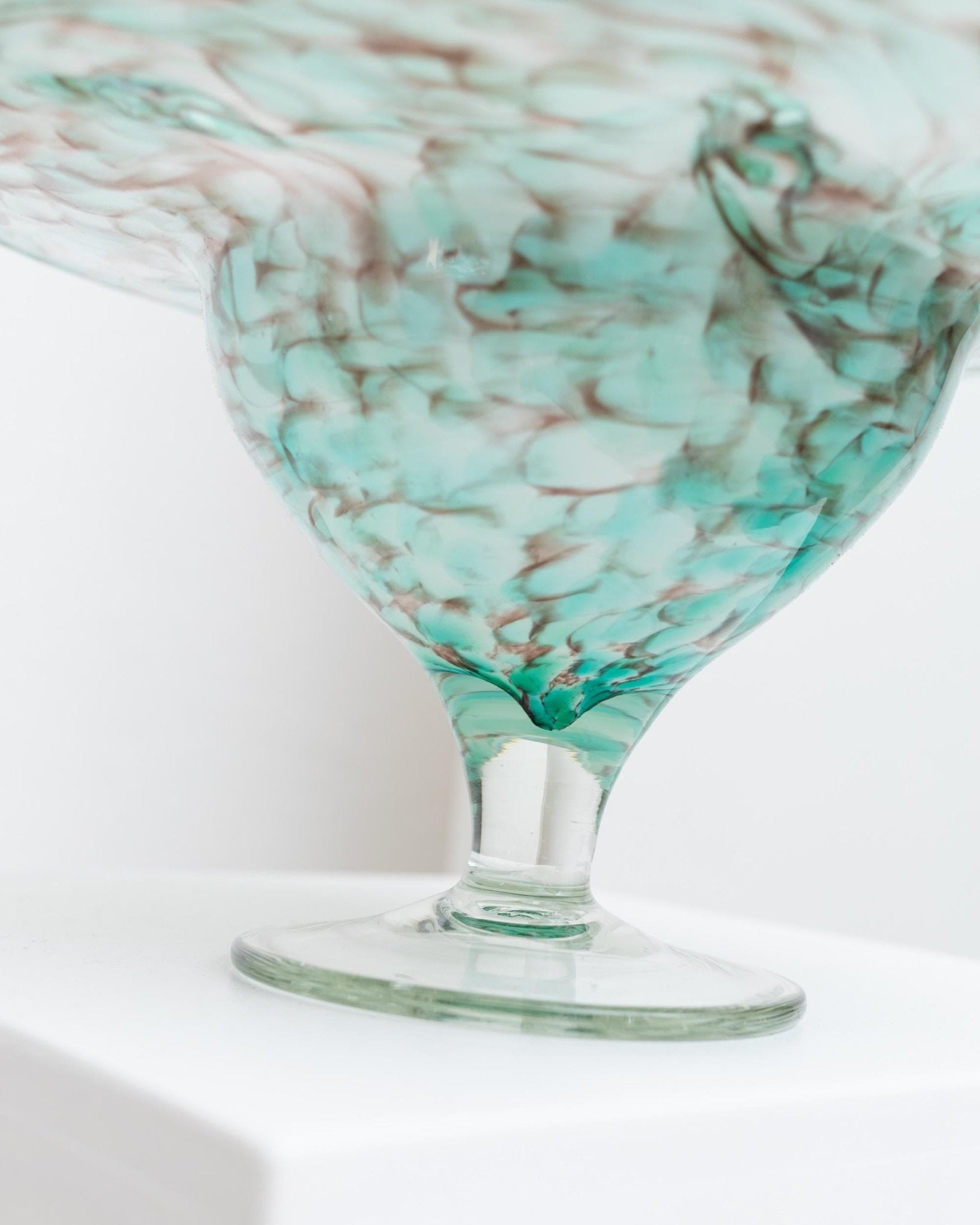 Vintage Glasschale von Hans Jürgen Richartz für Mathildenhütte Solingen, türkis